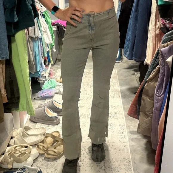 Free People We The Free Level Up Slit Slim Flare Jeans - Picture 6 of 8